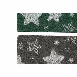 Drrmatta DKD Home Decor Gr Gummi Stjrnor Vit Grn 2 antal Kok