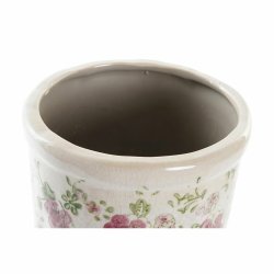 Vas DKD Home Decor Vit Grn Rdbrun Stengods Shabby Chic (14 x 1