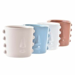 Kruka DKD Home Decor Ansikte Stengods (15 x 13 x 12,5 cm) (4 ant