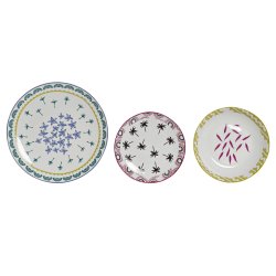 Servissats DKD Home Decor Bl Multicolour Turkos Porslin Kolonia