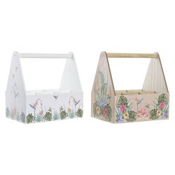 Flaskstll DKD Home Decor Multicolour Tr MDF 24 x 16,5 x 25 cm