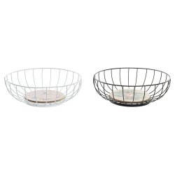 Fruktskl DKD Home Decor Multicolour Metall Tr MDF 28 x 28 x 11