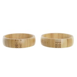 Salladsskl DKD Home Decor Naturell Bambu 20 x 20 x 5 cm