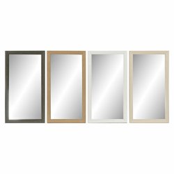 Vggspegel DKD Home Decor Glas Naturell Brun Vit Mrkgr PS 4 an