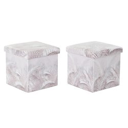 Allsidig lda DKD Home Decor Hopfllbar PU Tropiskt (2 antal) (3