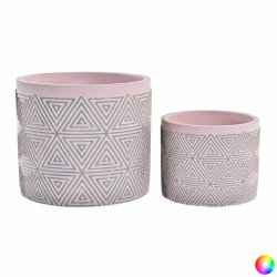 Set med planteringskrl DKD Home Decor Cement 2 Delar 2 antal (1