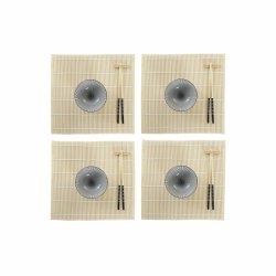 Sushiset DKD Home Decor 14,5 x 14,5 x 31 cm Svart Stengods Orien