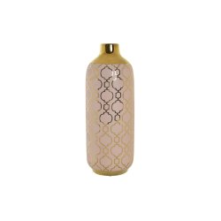 Vas DKD Home Decor Porslin Rosa Gyllene Orientalisk (15 x 15 x 4