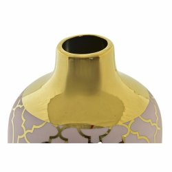 Vas DKD Home Decor Rosa Gyllene Porslin Orientalisk Kromad 13 x