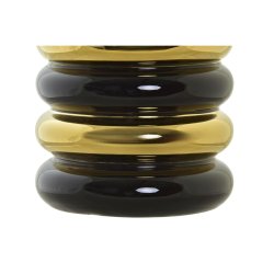 Vas DKD Home Decor Porslin Svart Gyllene Dvobarvna Modern 15 x 1