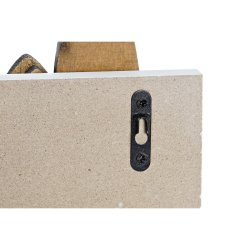 Vggmonterad rockhngare DKD Home Decor Tr Hus Urban 40 x 4 x 1