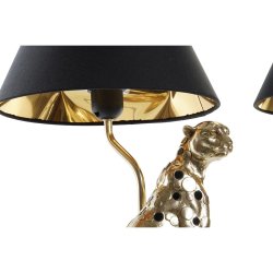 Bordslampa DKD Home Decor Silvrig Svart Gyllene 26 x 26 x 46 cm
