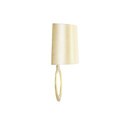 Vgglampa DKD Home Decor Gyllene Polyester Aluminium 220 V 50 W