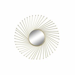 Vggspegel DKD Home Decor Gyllene 84 x 2,5 x 84 cm