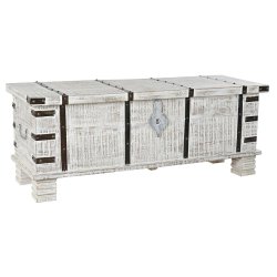 Kista DKD Home Decor Metall Vit Mangotr (116 x 40 x 45 cm)
