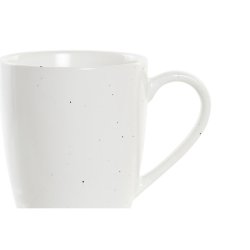 Set med 4 muggar DKD Home Decor Vit Naturell Gummitr Stengods 3