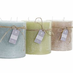 Ljus DKD Home Decor Vanilj Vax Grundlggande (12 x 12 x 12 cm) (