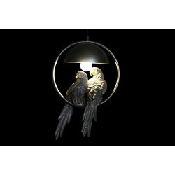 Taklampa DKD Home Decor Gyllene Vit 220 V 50 W (29,5 x 22 x 44,5