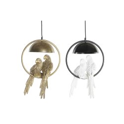 Taklampa DKD Home Decor Gyllene Vit 220 V 50 W (29,5 x 22 x 44,5
