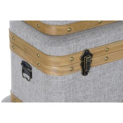 Koffertset DKD Home Decor 60 x 36 x 34 cm Naturell Gr Tr