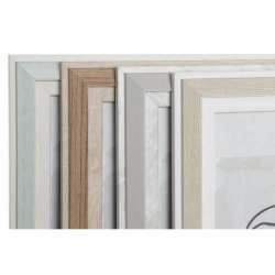 Fotoram DKD Home Decor Glas Beige Grn PS Skandinavisk (25 x 2 x