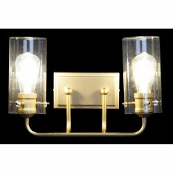 Vgglampa DKD Home Decor Glas Gyllene Metall 220 V 50 W (41 x 17