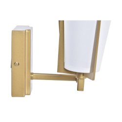 Vgglampa DKD Home Decor Glas Gyllene Metall Polyester Vit (30 x