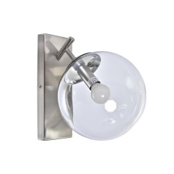 Vgglampa DKD Home Decor 25W Glas Silvrig Metall 220 V (20 x 25