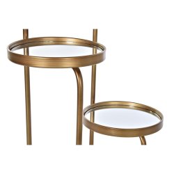 Hyllor DKD Home Decor 4 Hyllor Speglar Metall Koppar (43 x 35 x