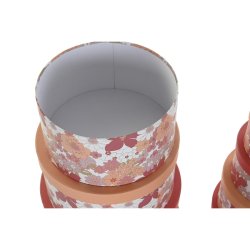 Set med stapelbara frvaringsldor DKD Home Decor Virgok Rnder