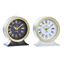 bordsklocka DKD Home Decor Vit Svart (2 antal)