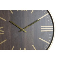 Vggklocka DKD Home Decor 40 x 4 x 40 cm Svart Brun Jrn Pendyl