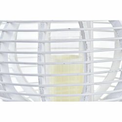 Lykta DKD Home Decor Glas Vit Bambu (35 x 35 x 29 cm)
