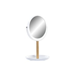 Speglar DKD Home Decor Vit Naturell Bambu Aluminium polystyren 1