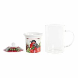 Infusionskopp DKD Home Decor Madr Glas Porslin Rd (300 ml) (2