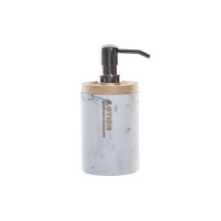 Tvldispenser DKD Home Decor Marmor Vit Naturell Harts Gummi Pla