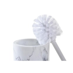 Toalettborste DKD Home Decor Vit Naturell Metall Harts Gummi Mar
