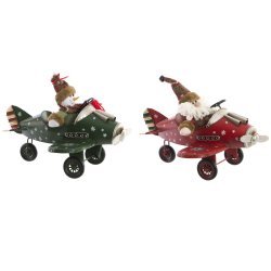 Julgranskula DKD Home Decor Flygplan Metall (36,5 x 23 x 25 cm)