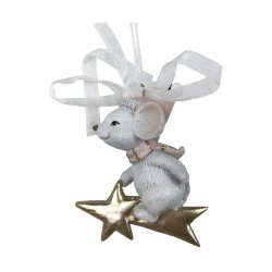 Julgranskula DKD Home Decor Mus Harts (7 x 4,5 x 9 cm) (6 antal)