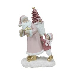 Julgranskula DKD Home Decor Harts Tomte (2 antal) (12 x 9 x 19 c