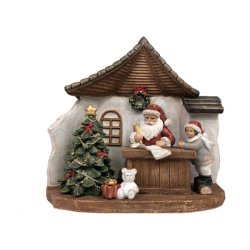 Julgranskula DKD Home Decor Harts Tomte (19 x 9,5 x 18 cm) (2 an