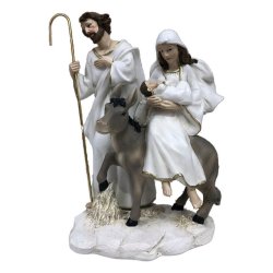 Julkrubba-set DKD Home Decor Harts (2 antal) (12 x 12 x 21 cm)