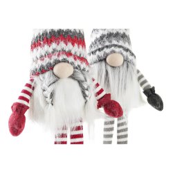 Prydnadsfigur DKD Home Decor Jul Gnom LED Ljus Polyester (22 x 1