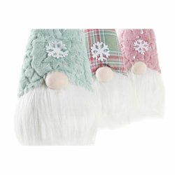 Tomte DKD Home Decor Rd Grn Rosa Gnom 17 x 16 x 54 cm (3 antal