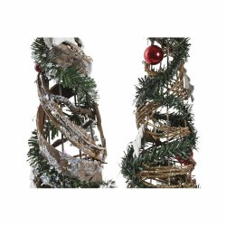 Julgran DKD Home Decor Naturell Rd Metall Grn (14 x 14 x 51 cm