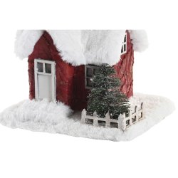 Miniatyrhus DKD Home Decor Vit Rd 17 x 16,5 x 17 cm (2 antal)