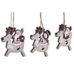 Juldekorationer DKD Home Decor Tr MDF (21 x 8,2 x 1,5 cm) (8 cm