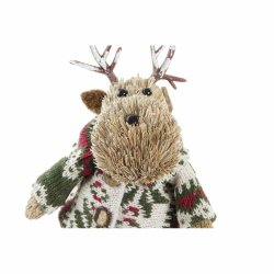 Julgranskula DKD Home Decor Polyester Ren (9 x 12 x 15 cm) (2 an