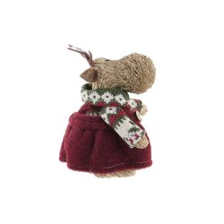 Julgranskula DKD Home Decor Polyester Ren (9 x 12 x 15 cm) (2 an