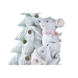 Julgranskula DKD Home Decor Mus Harts (13 x 8,5 x 16 cm) (2 anta